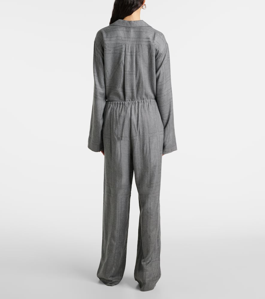 Monogram flannel pajama pants