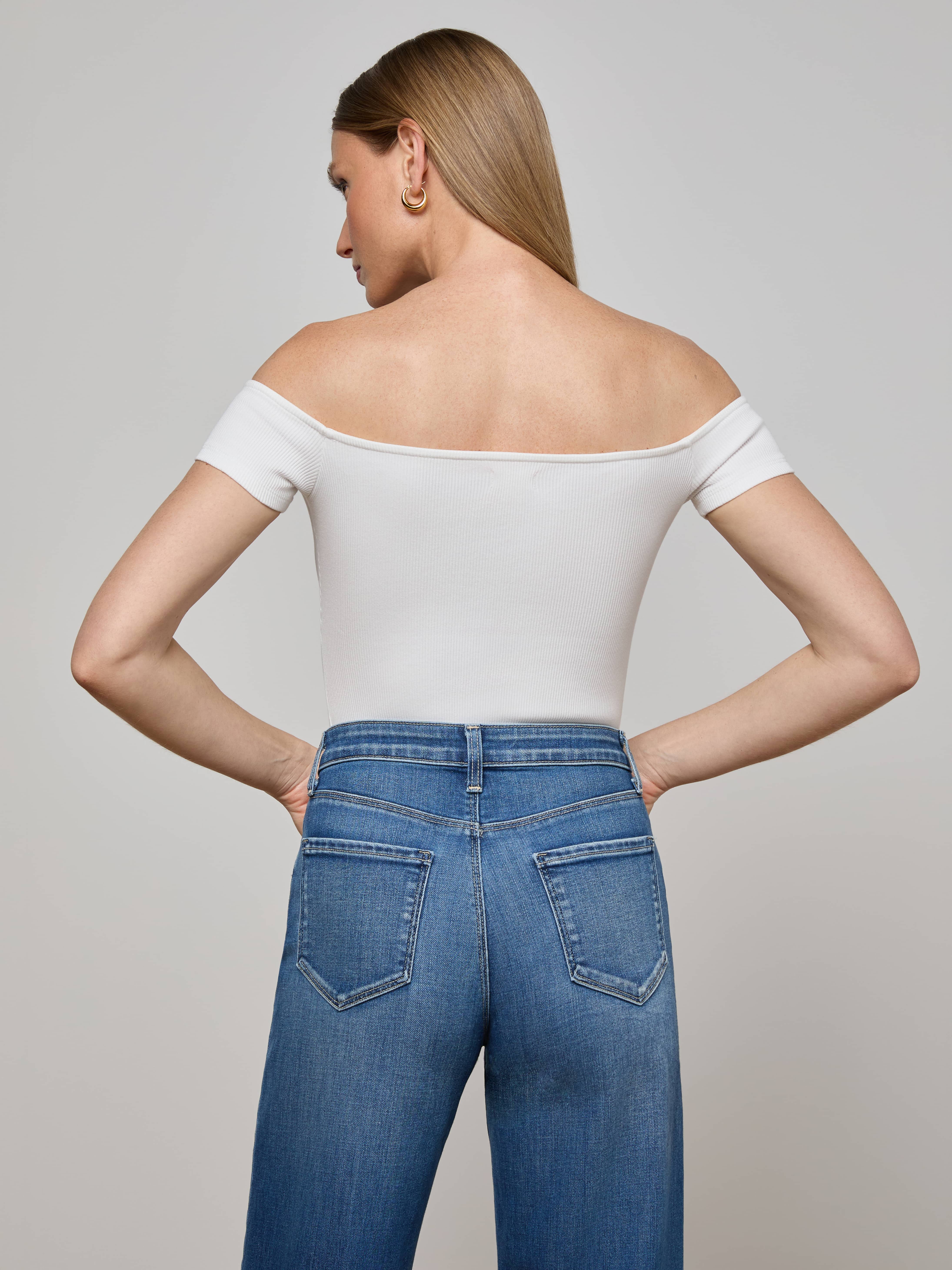 Adana Off-The-Shoulder Bodysuit In White