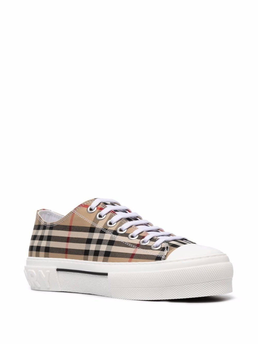 Brown Check Sneakers