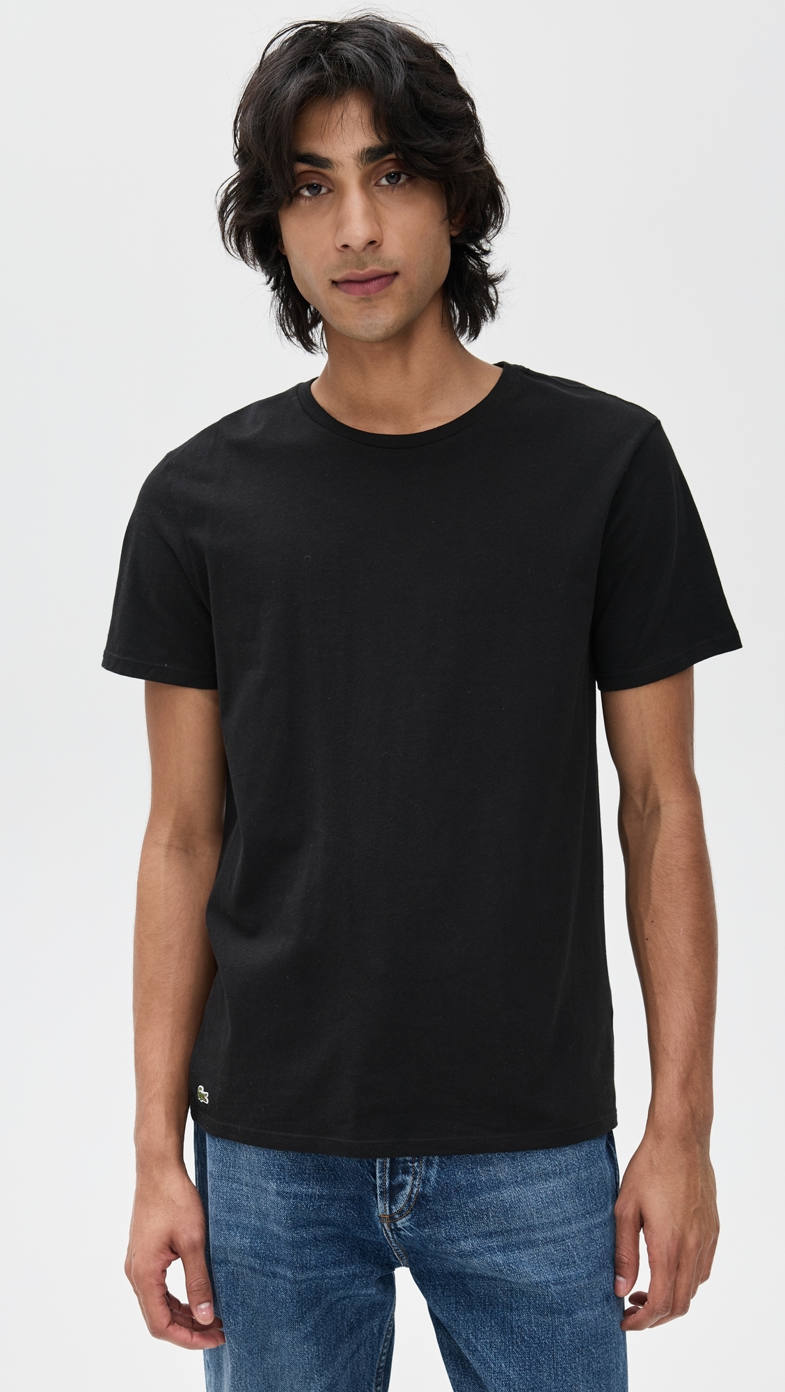 Lacoste Cotton Undershirt Crew Tee 3 Pack Black