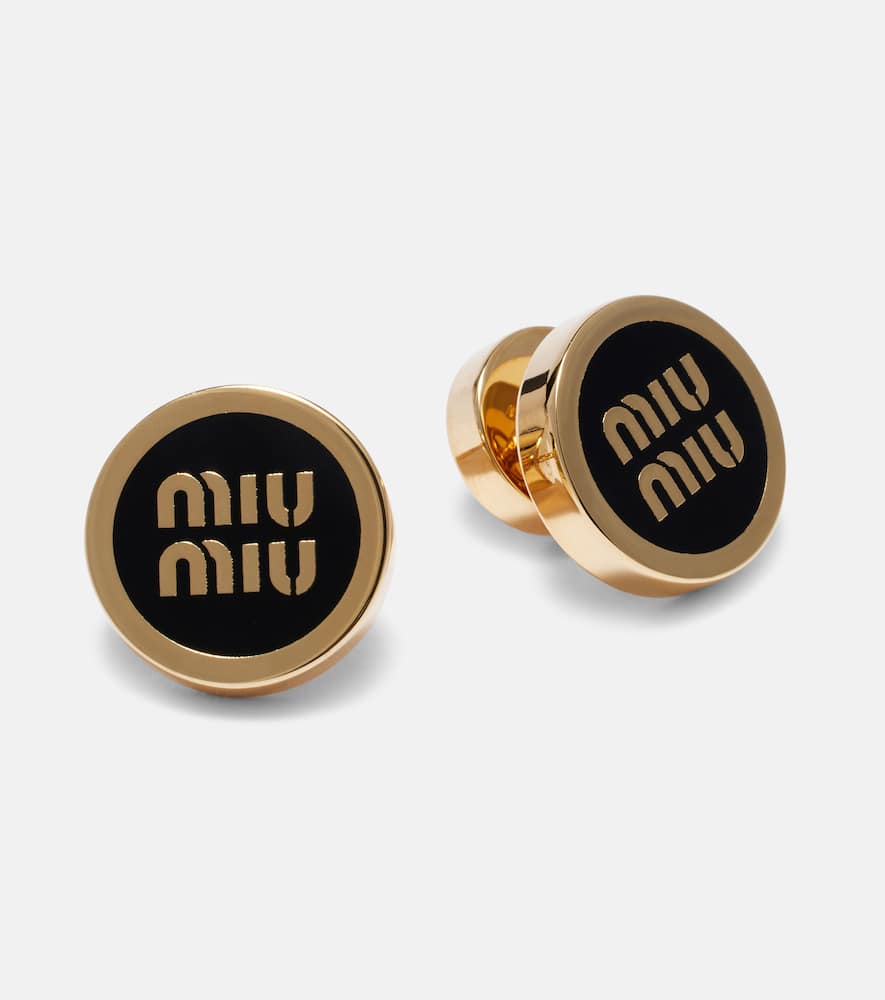 Logo stud earrings