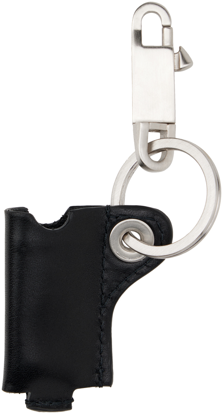 Rick Owens Black Keychain Wallet for Men