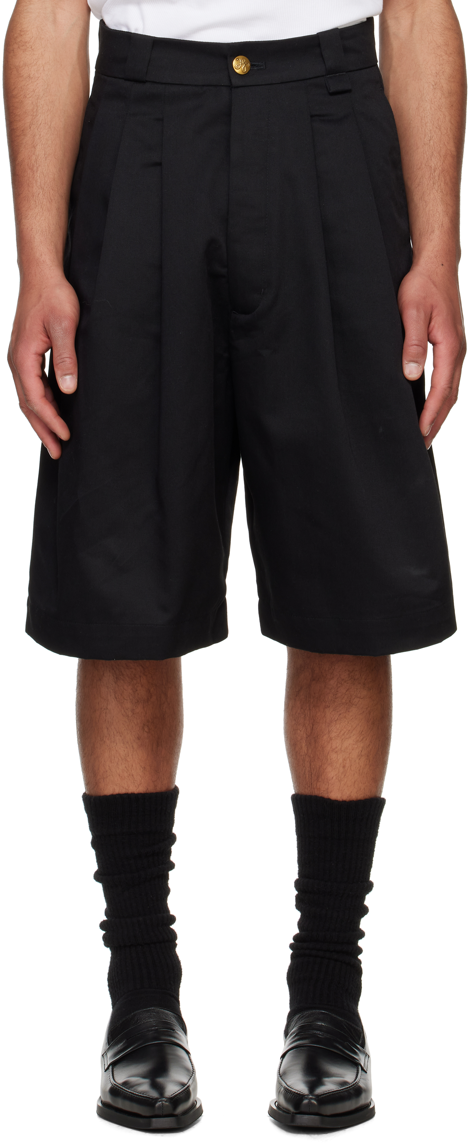 WILLY CHAVARRIA Black Borracho Shorts