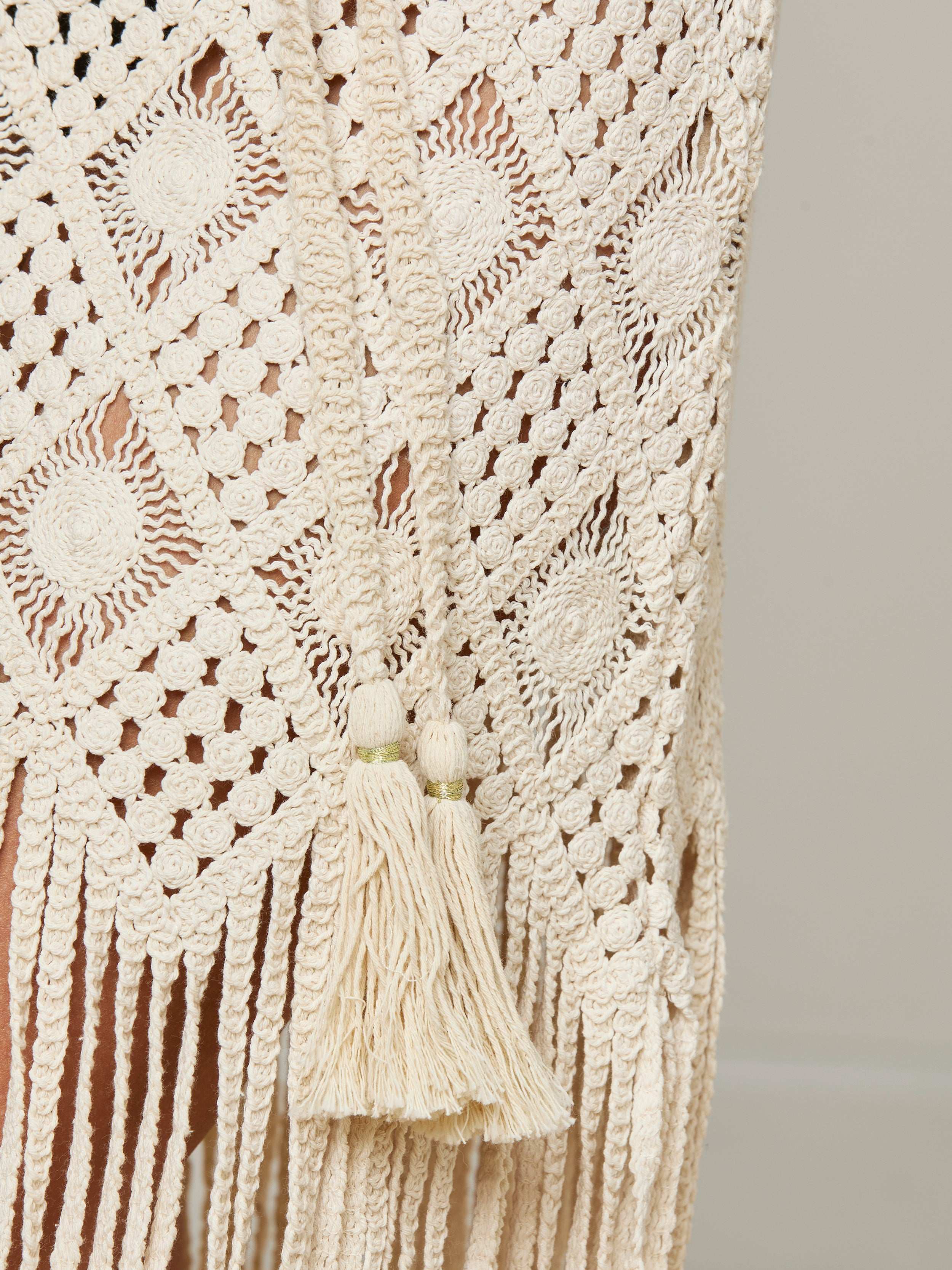 Haleigh Crochet Cover-Up Dress In Natural