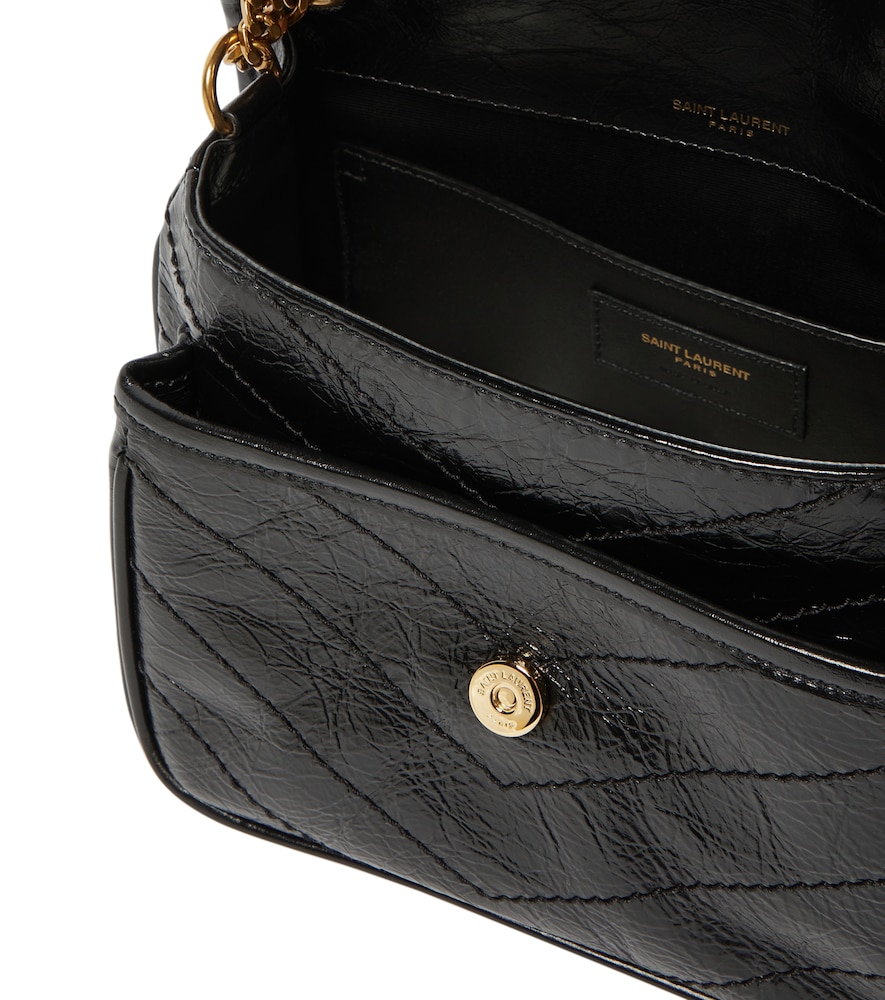 Niki Baby Leather Shoulder Bag in Black - Saint Laurent