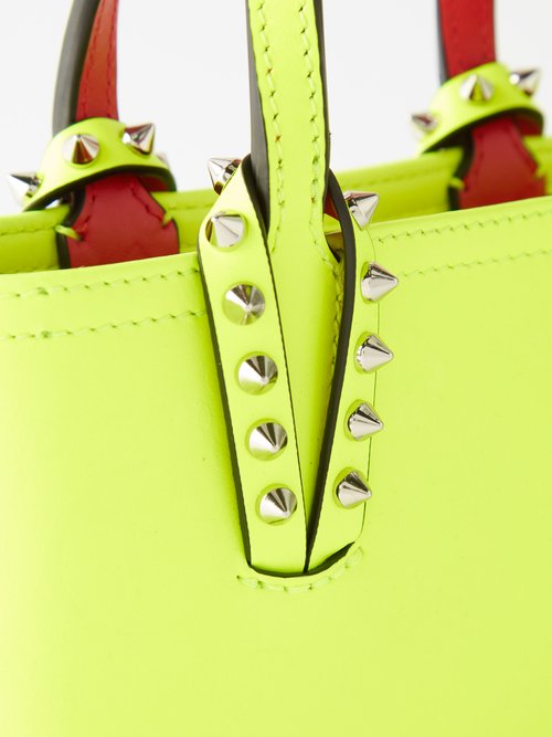 Pink Cabata spike-embellished leather cross-body bag, Christian Louboutin