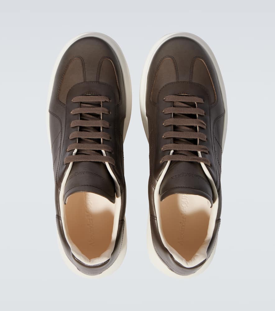 Oversized leather sneakers