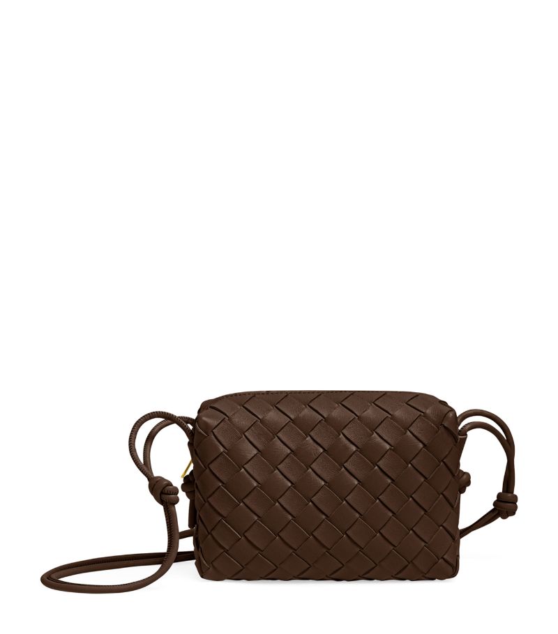 Bottega Veneta Mini Leather Intrecciato Loop Cross-Body Bag