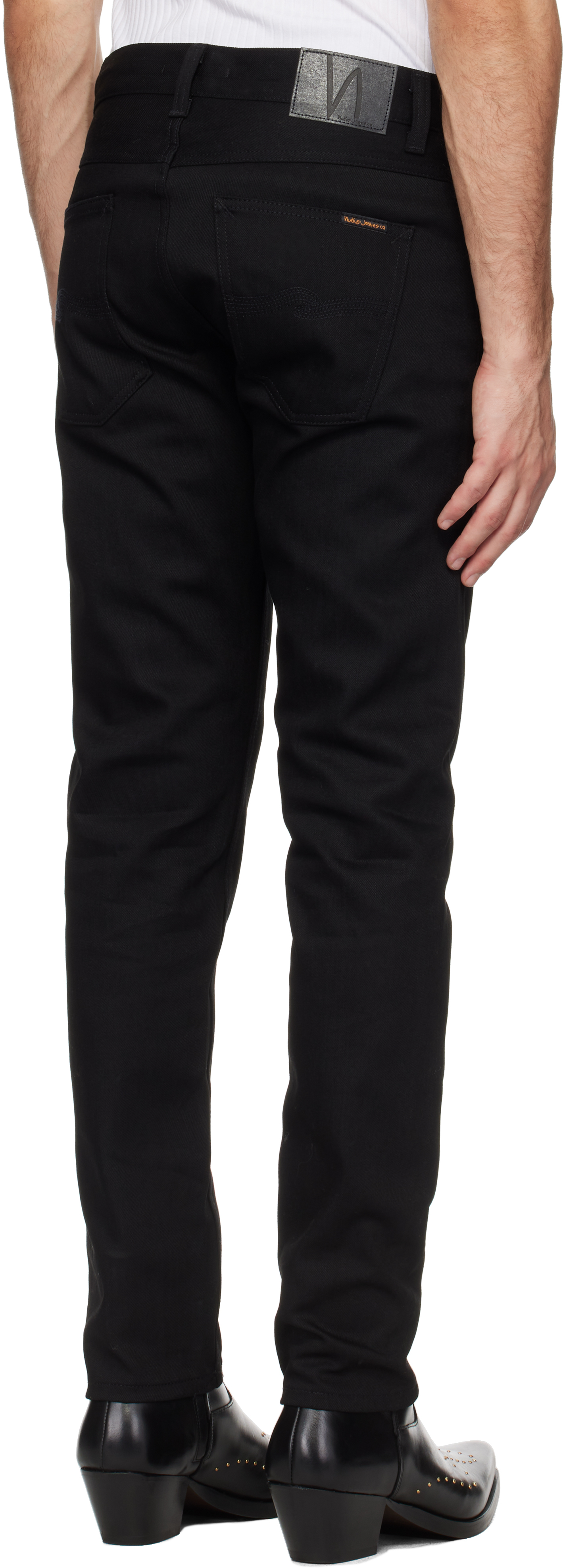 Nudie Jeans Black Lean Dean Jeans