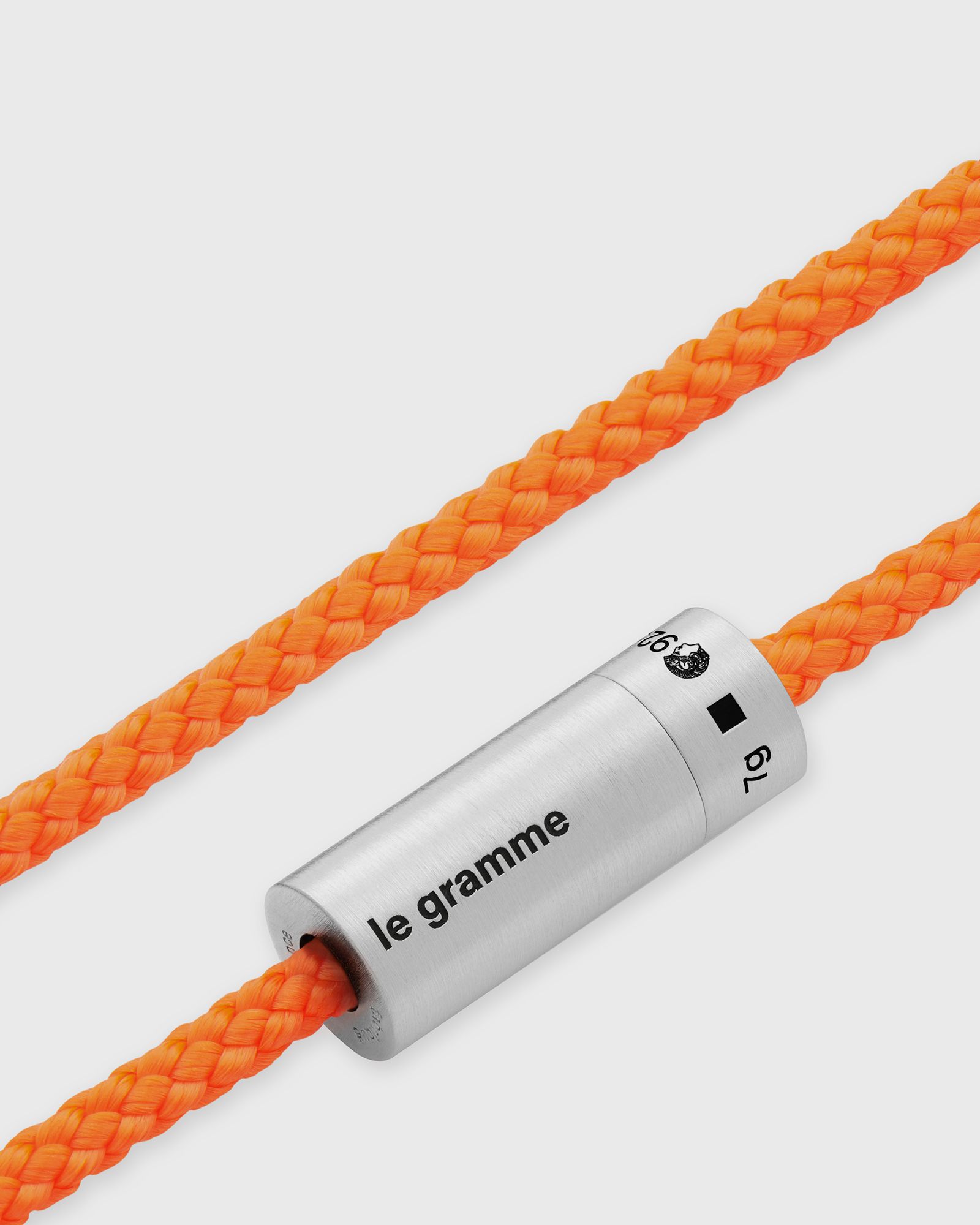 7g brushed sterling silver orange nato cable bracelet orange male Jewellery now available at BSTN