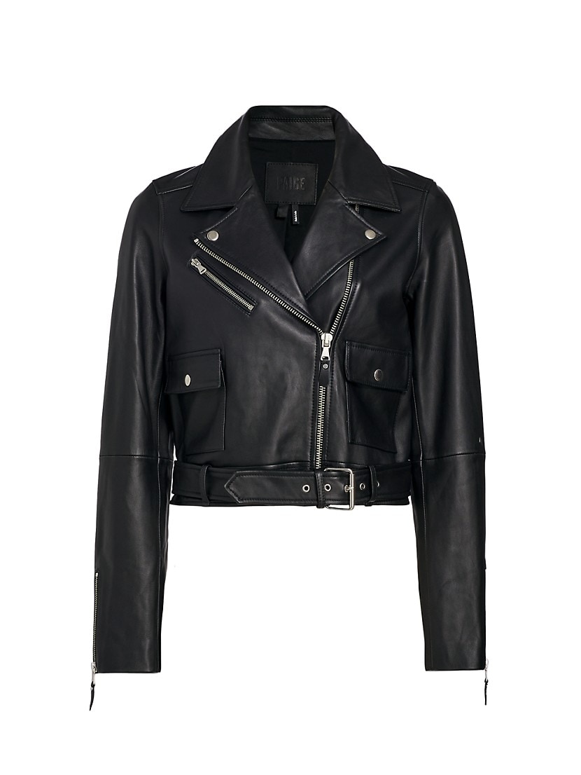 Demetra Cropped Leather Jacket