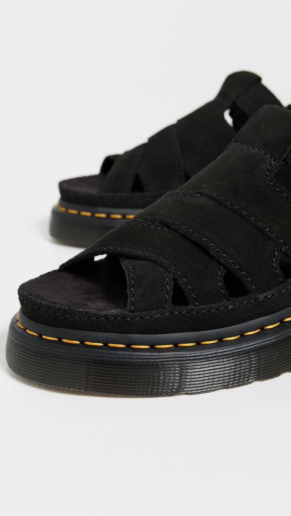 Dr. Martens Maxxy Slide Black Eh Suede Sandals Black