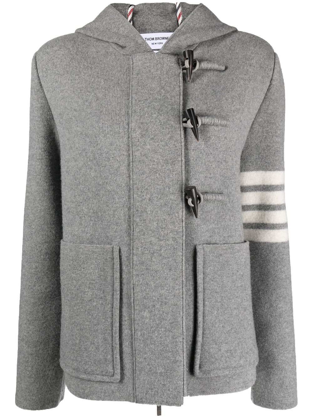 톰브라운 여성 virgin-wool duffle jacket - Grey FKJ087AY1019
