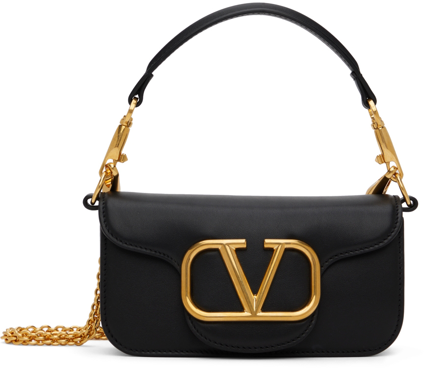 Valentino Black Rocco Shoulder Bag
