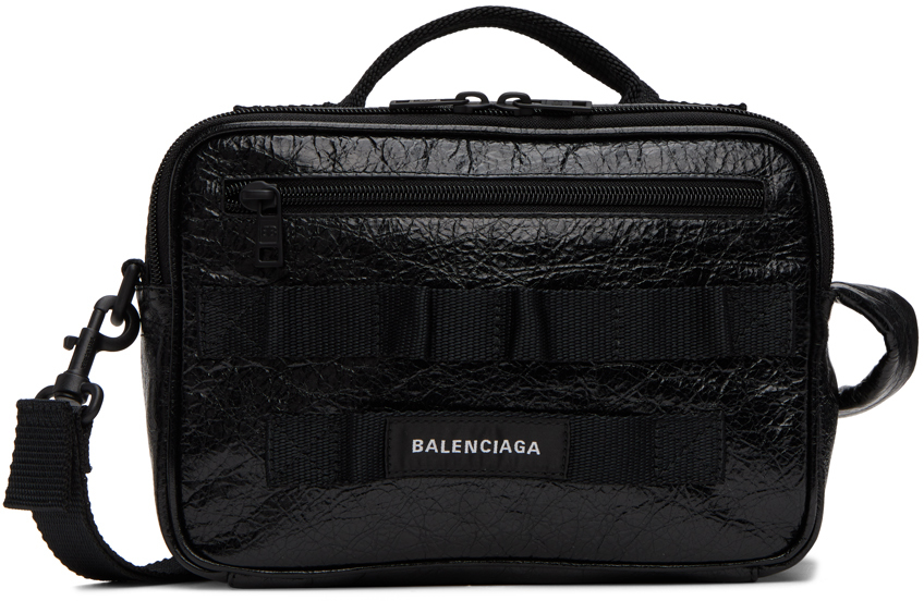 Balenciaga Army Crossbody Messenger Bag Black