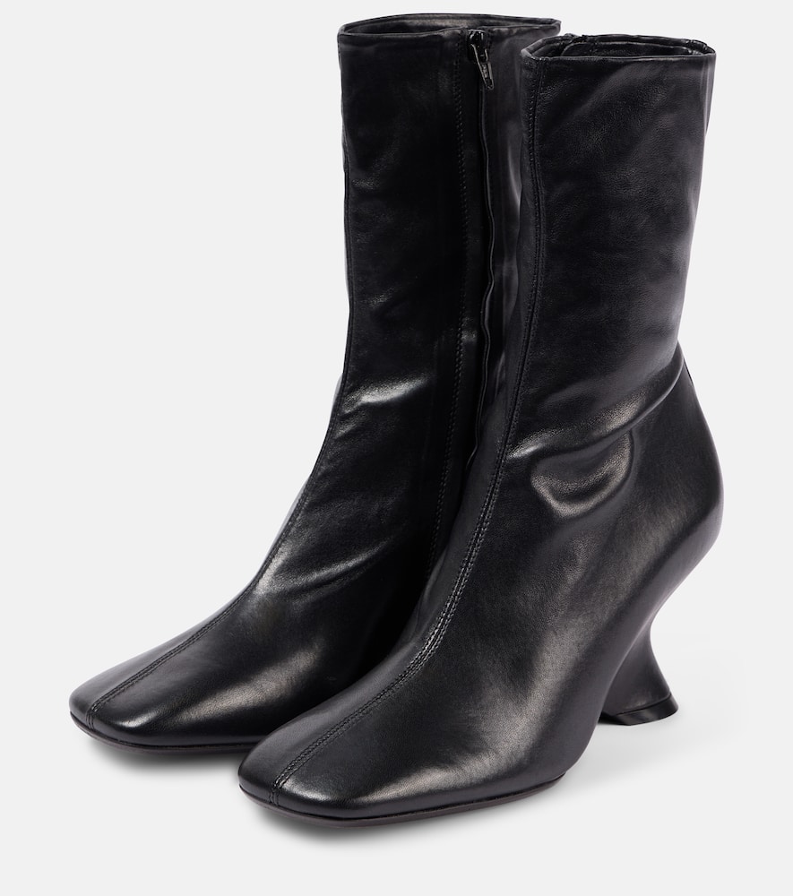 Leather ankle boots