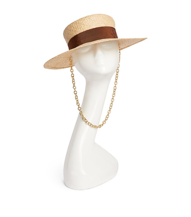 Chain Strap Felt Fedora Hat