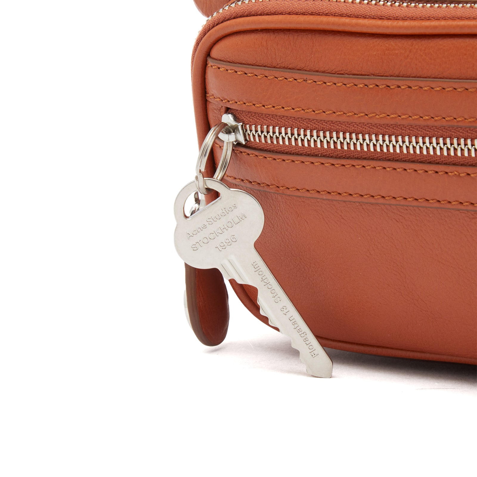 Acne Studios Women's Camero Leather Bag Small in Cognac Brown 