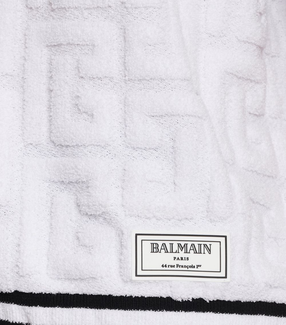 Balmain Jacquard Monogram Polo Shirt