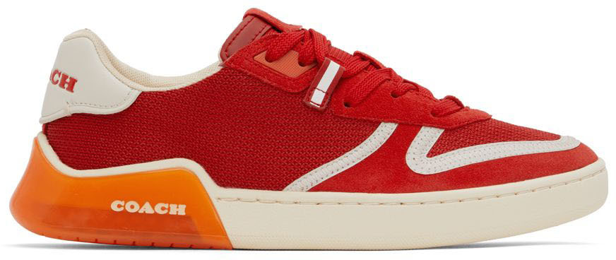 red coach tennis shoes