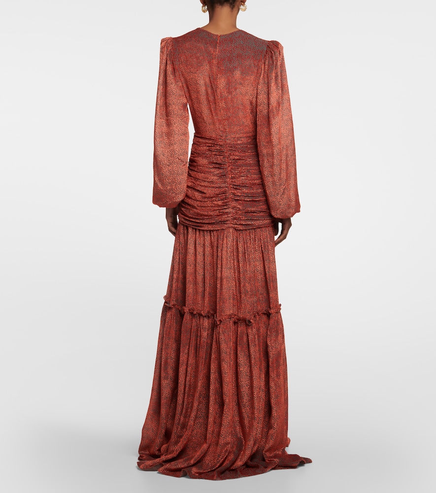 Costarellos Sabrina velvet devoré gown