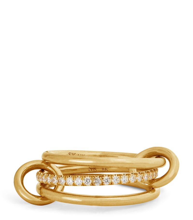 Yellow Gold and Diamond Sonny Ring (Size 6)