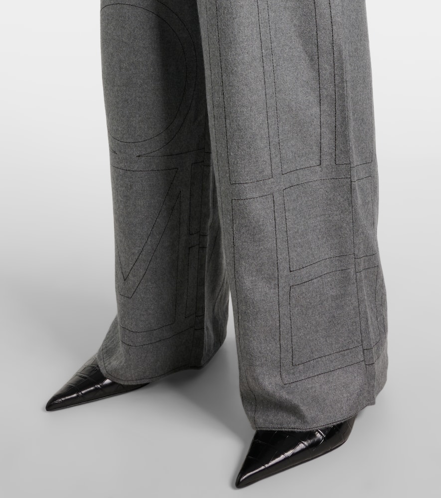 Monogram flannel pajama pants