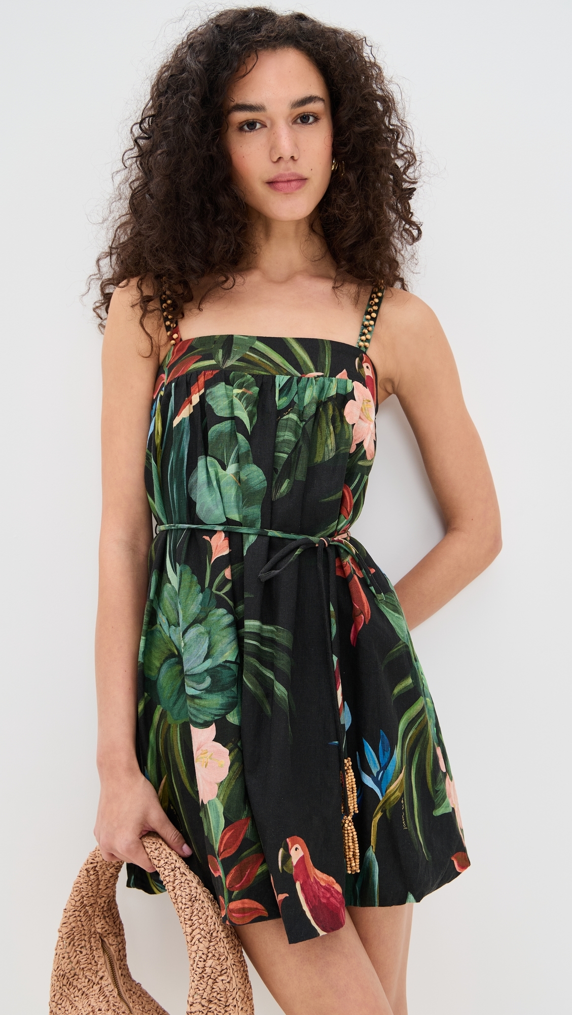 Midnight Macaw Fiesta Black Sleeveless Mini Dress Midnight Macaw Fiesta Black
