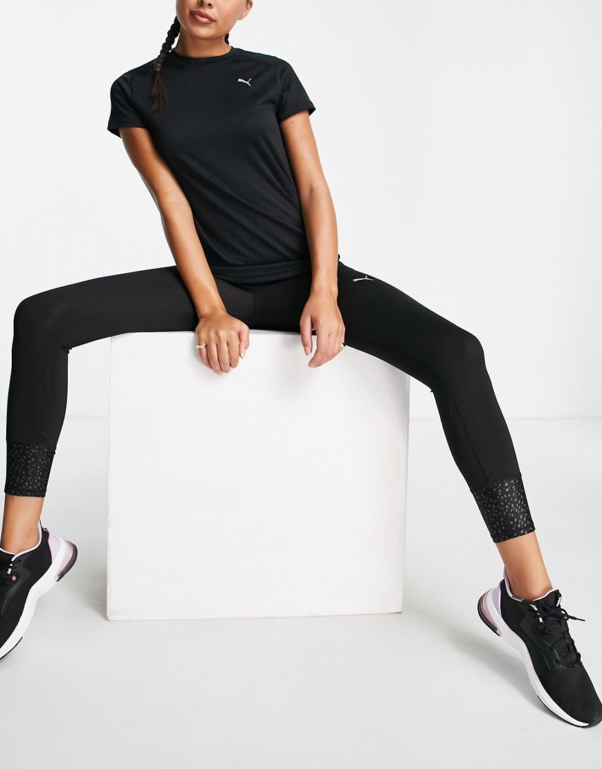 PUMA 여성 블랙 색상의 이그나이트 티셔츠