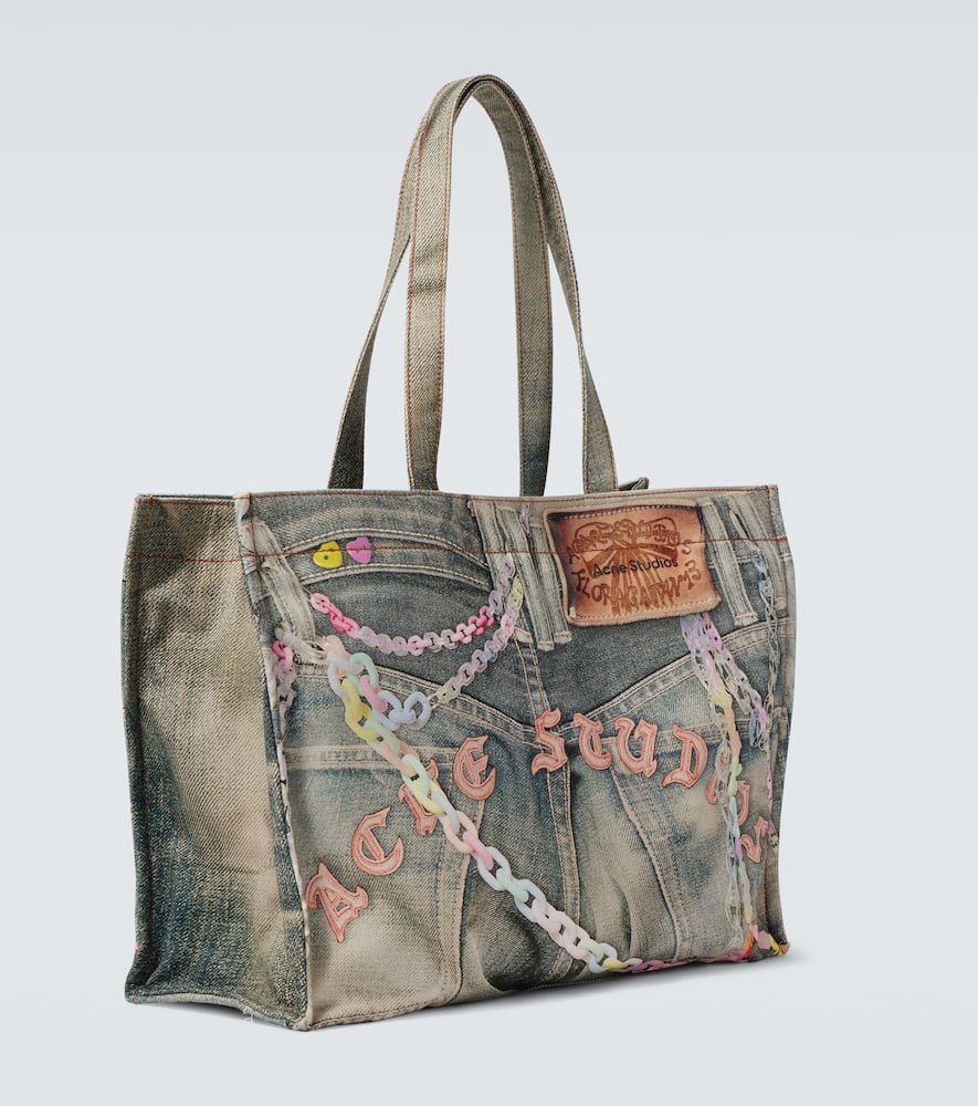 Trompe l'oeil canvas tote bag