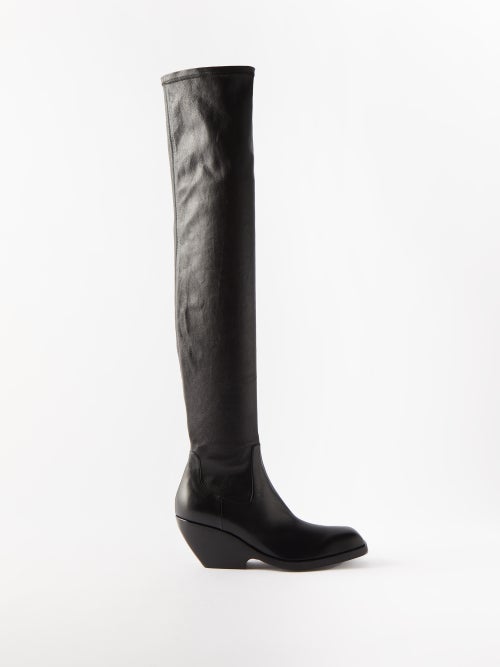 케이트 Hooper stretch-leather over-the-knee boots