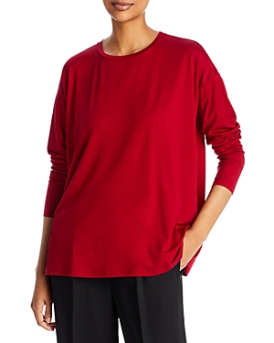 에일린 피셔 여성 긴팔 박시 티셔츠 - 100% 독점 F2FTJ-T5782M