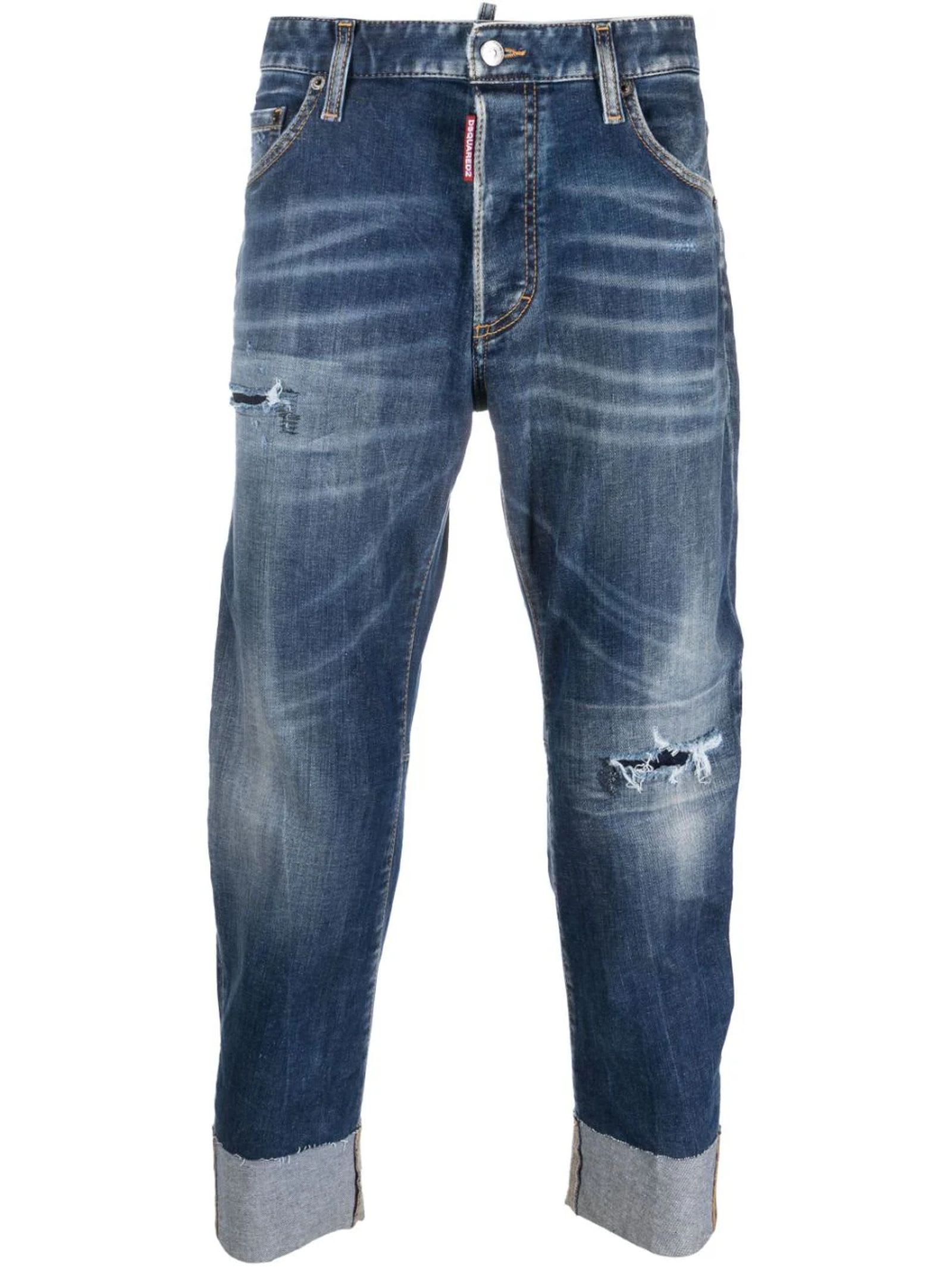 디스퀘어드2 남성 Blue Stretch-Cotton Denim Jeans 13638491