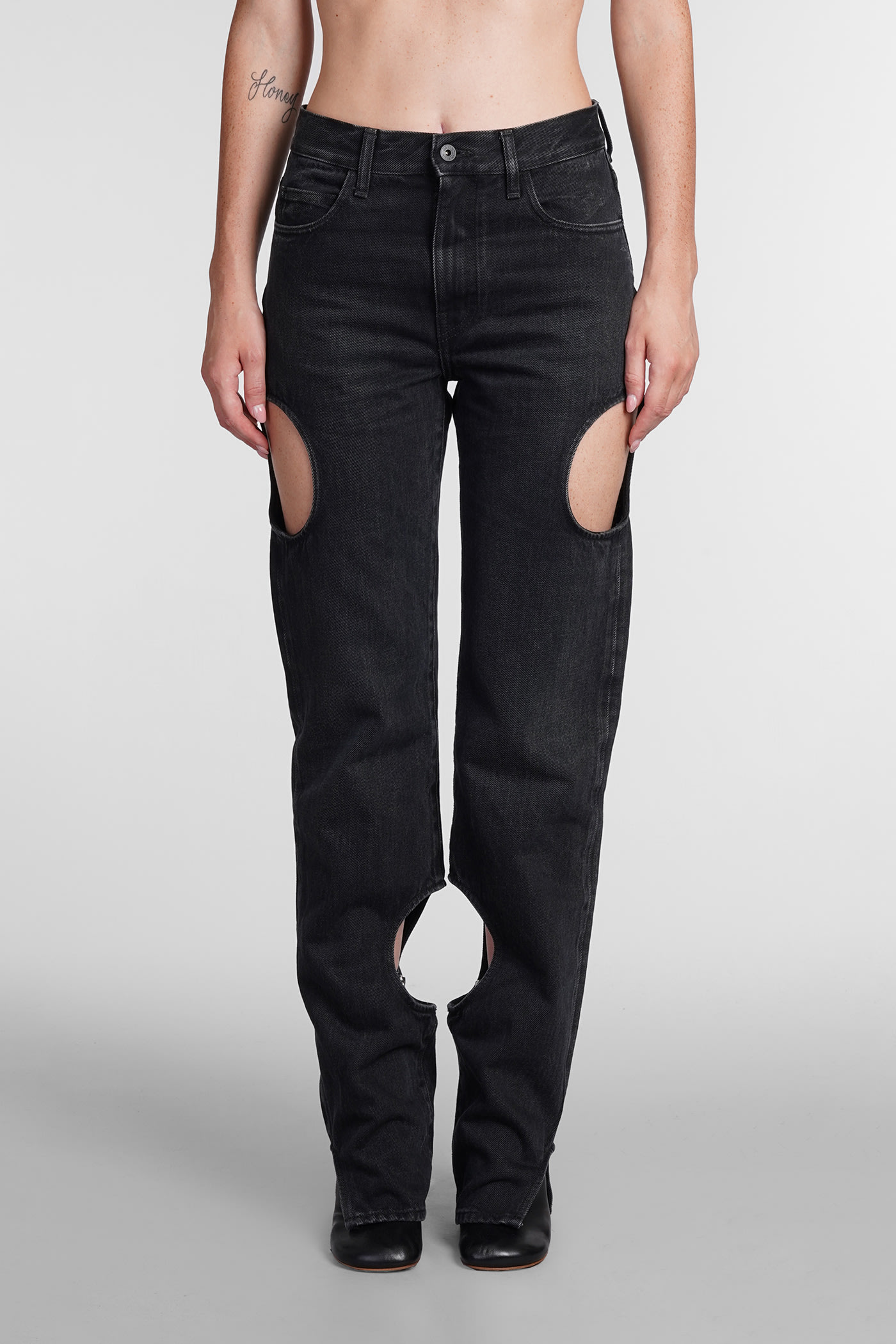 오프화이트 여성 Jeans In Black Cotton 13638156