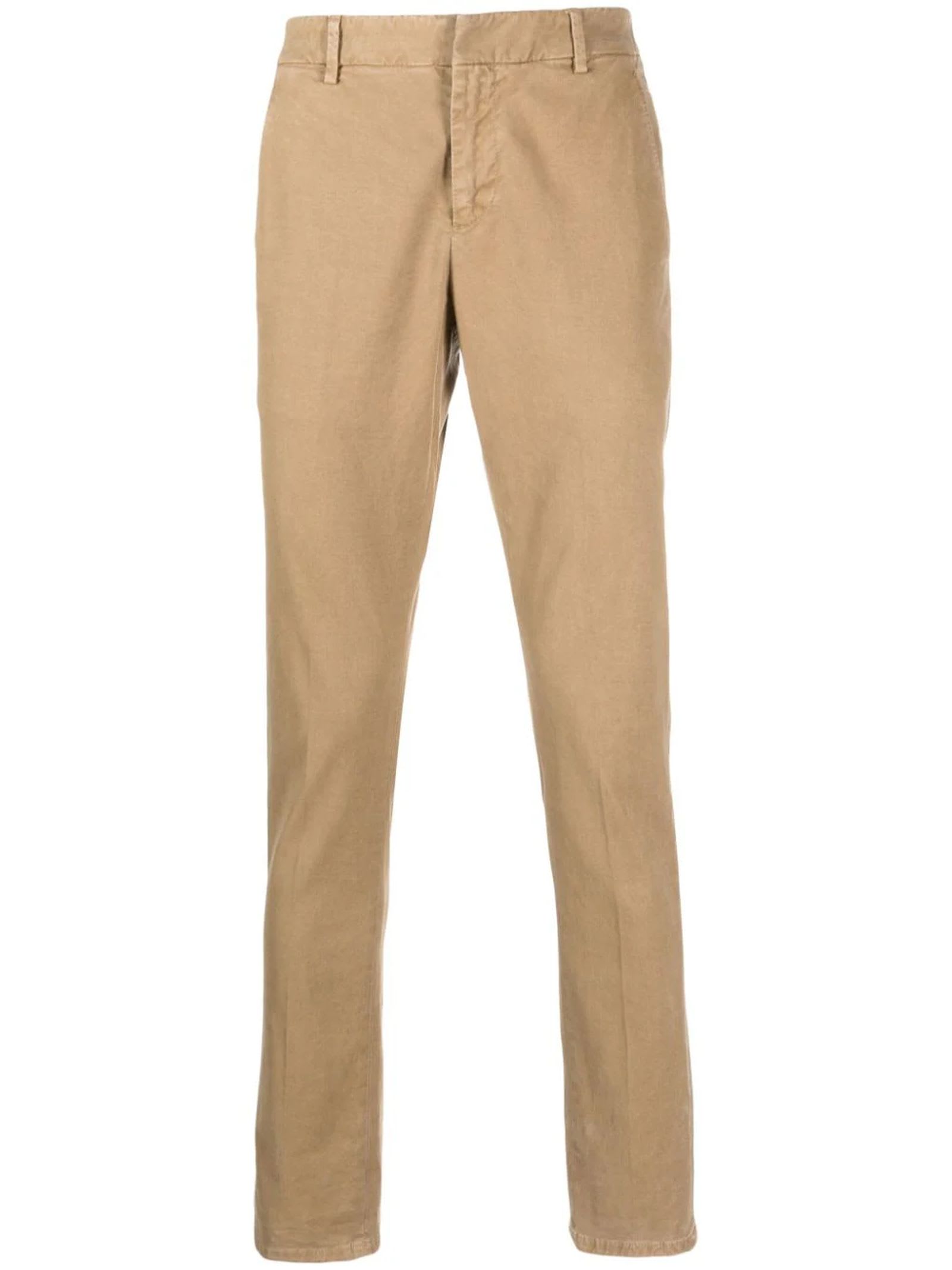 Dondup 남성 Light Brown Cotton Trousers 13638469