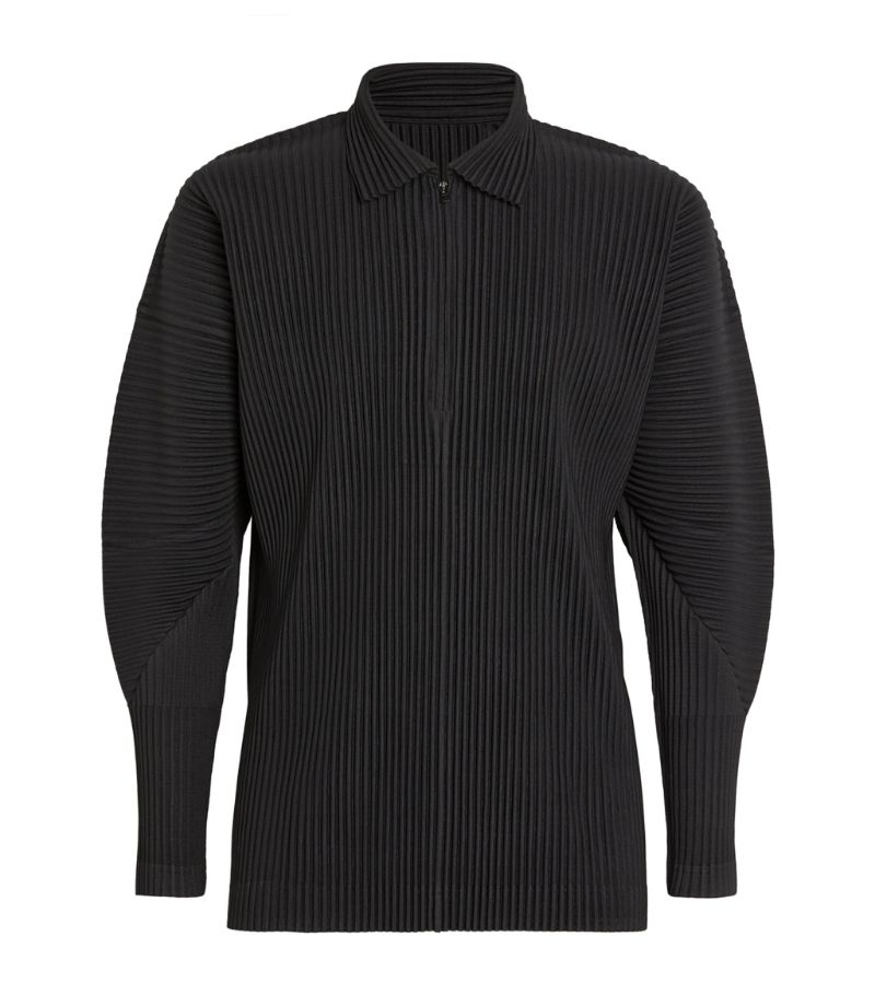 Homme Plisse Issey Miyake 남성 Long-Sleeved Polo Shirt