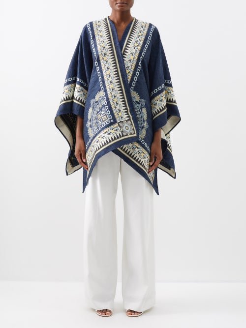 에트로 Mantella geometric-jacquard shawl