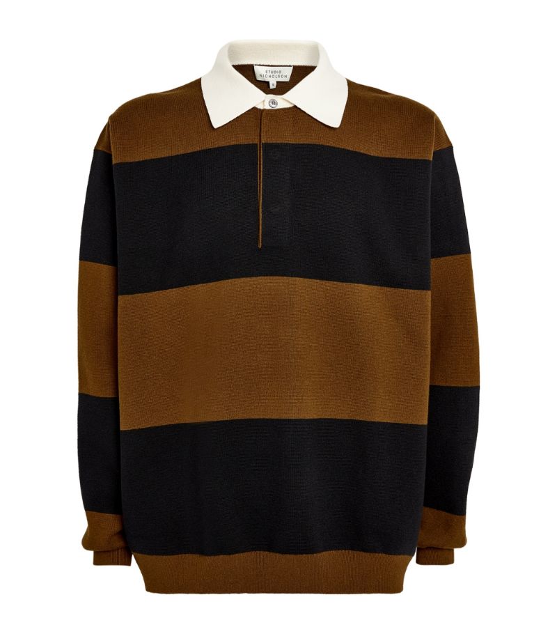 스튜디오 니콜슨 남성 Merino Wool-Blend Striped Sweater