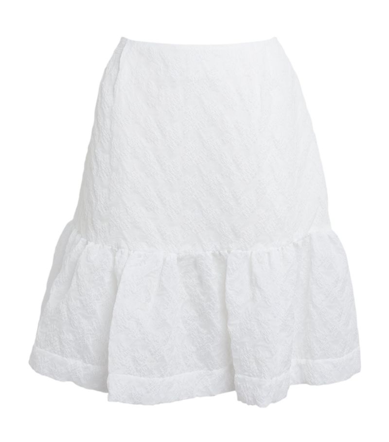 시몽 로샤 여성 Ruffle-Hem Mini Skirt