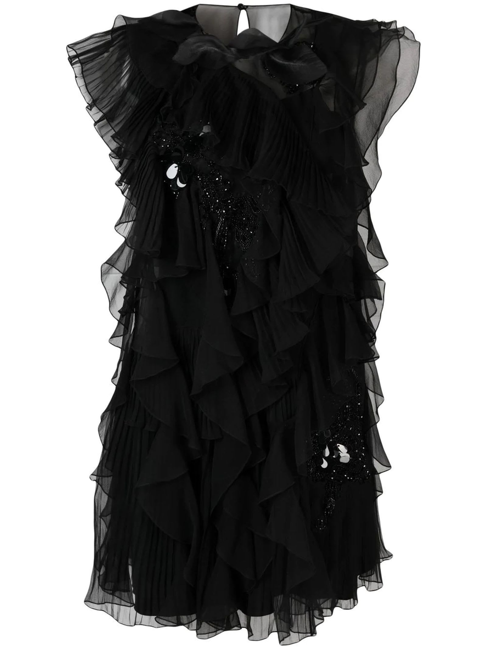 알베르타페레티 여성 블랙 실크 드레스 12949892