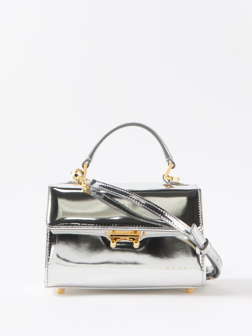 마르니 Relativity mini mirrored-leather handbag