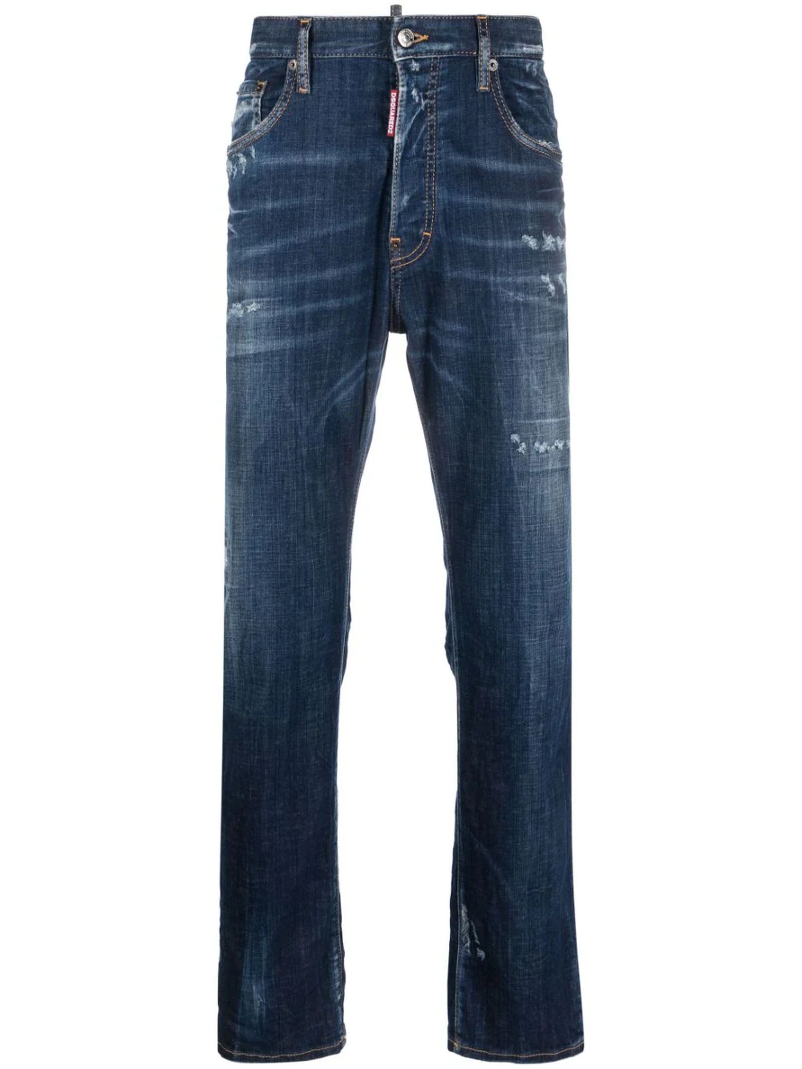 디스퀘어드2 남성 Blue Stretch-Cotton Denim Jeans 13638480