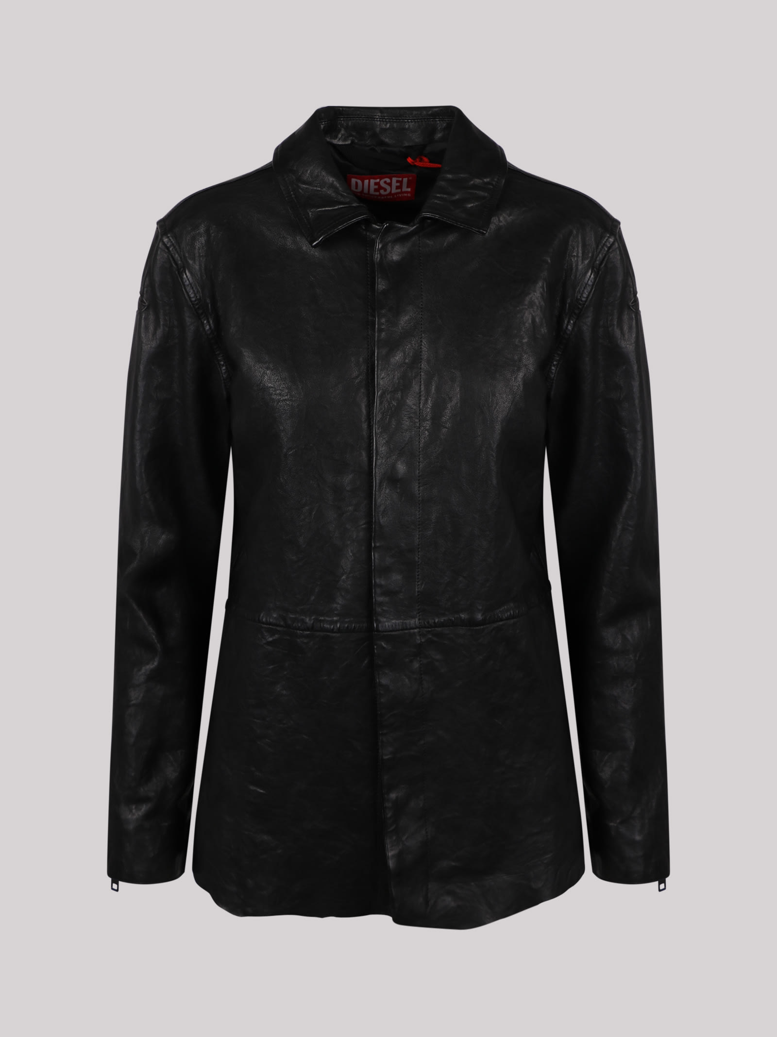 디젤 여성 Button-Up Leather Jacket 13638565