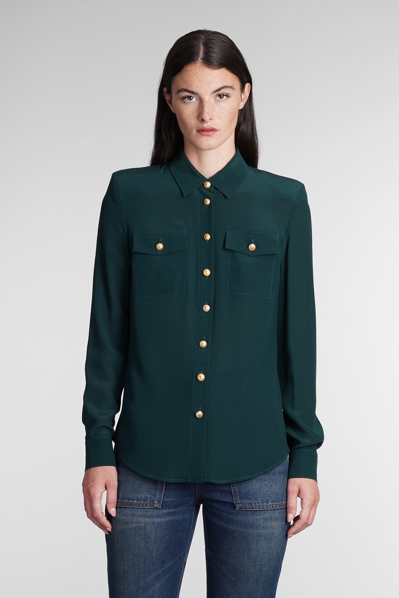 발망 여성 Shirt In Green Silk 13638994