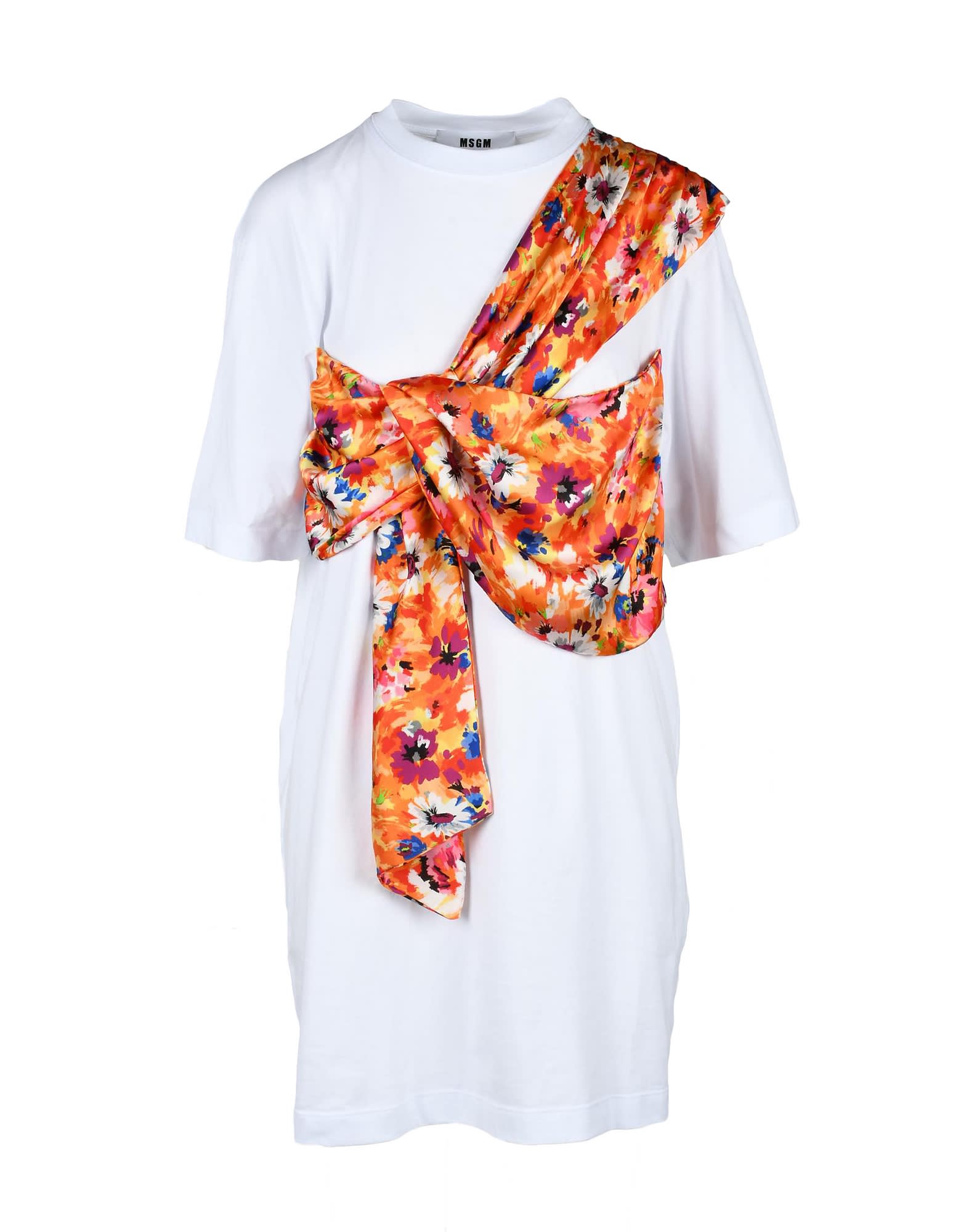 MSGM 여성 Womens White / Mandarin Dress 13639092