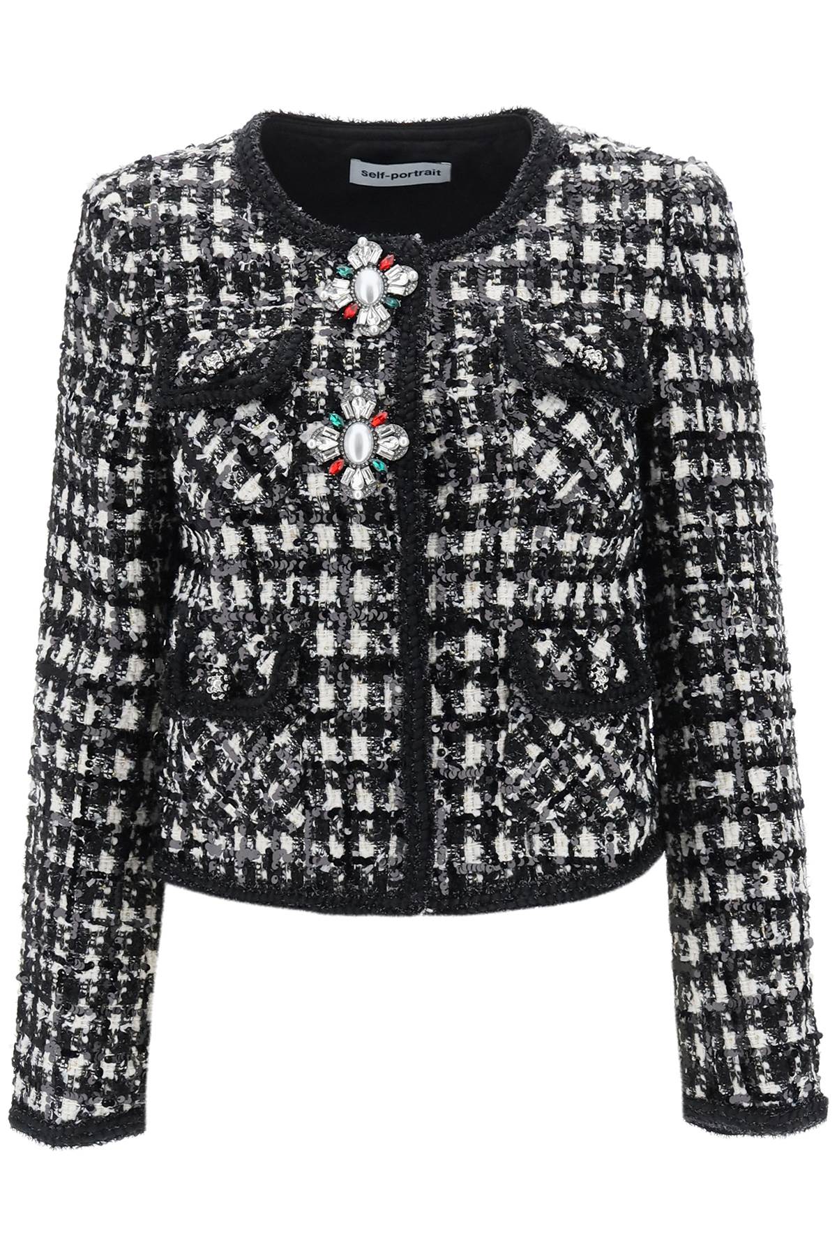 셀프포트레이트 여성 Bolero Jacket In Boucle Tweed 13639112