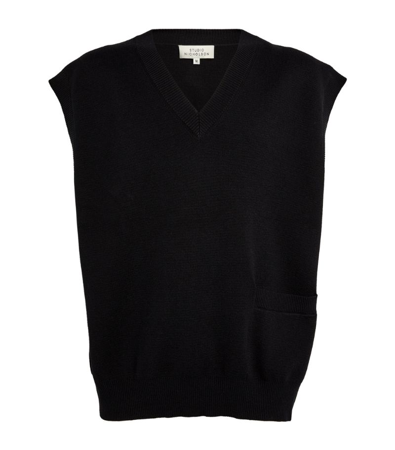 스튜디오 니콜슨 남성 Merino Wool-Blend Sweater Vest