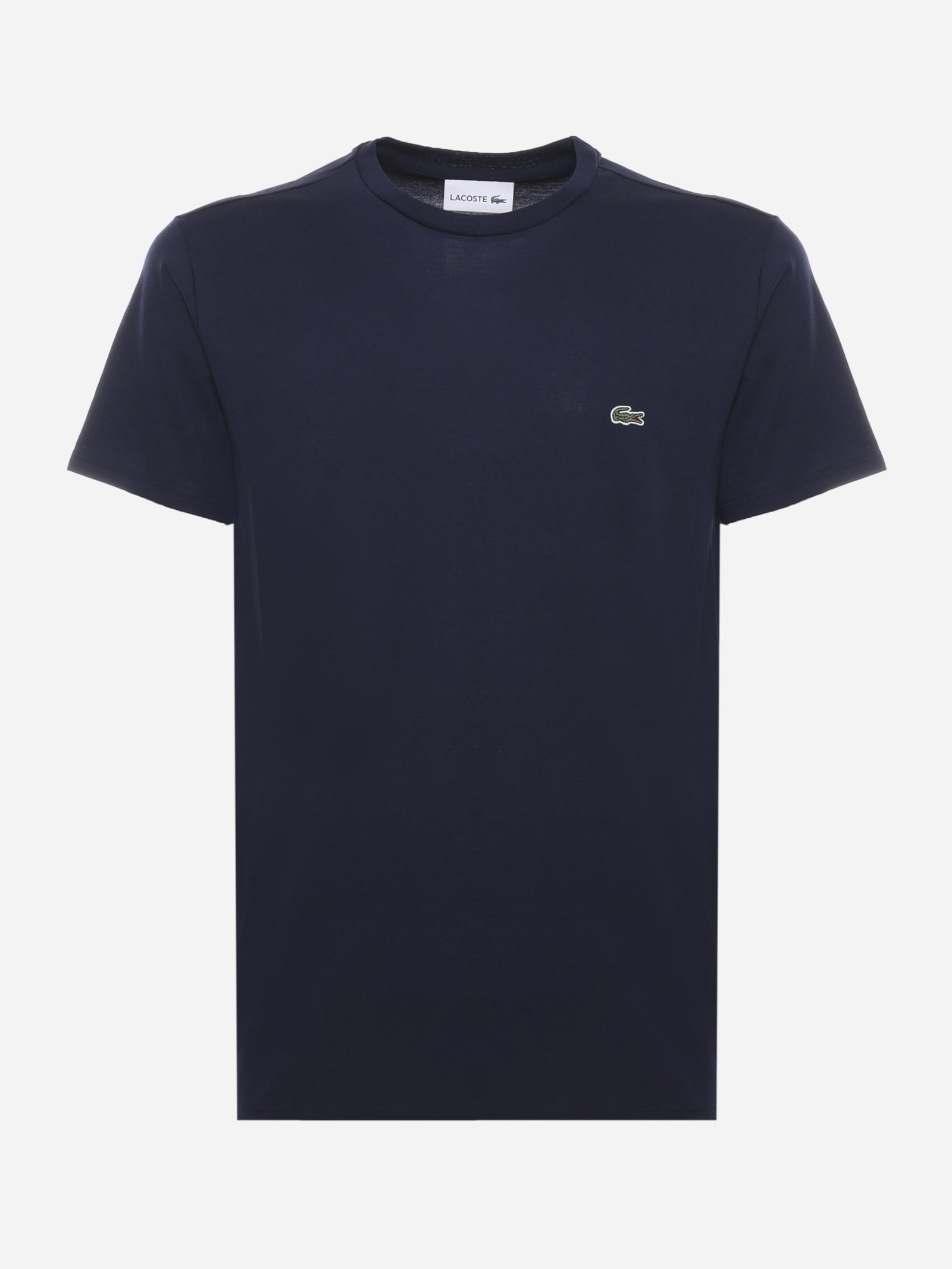 라코스테 남성 Navy Blue T-shirt In Cotton Jersey TH6709 166 MARINE