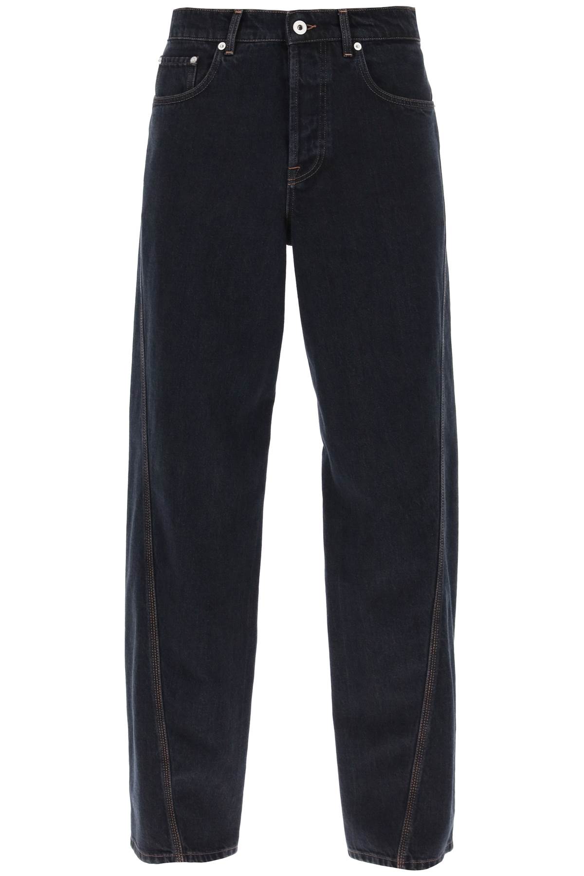 랑방 남성 Baggy Jeans With Twisted Seams 13639127