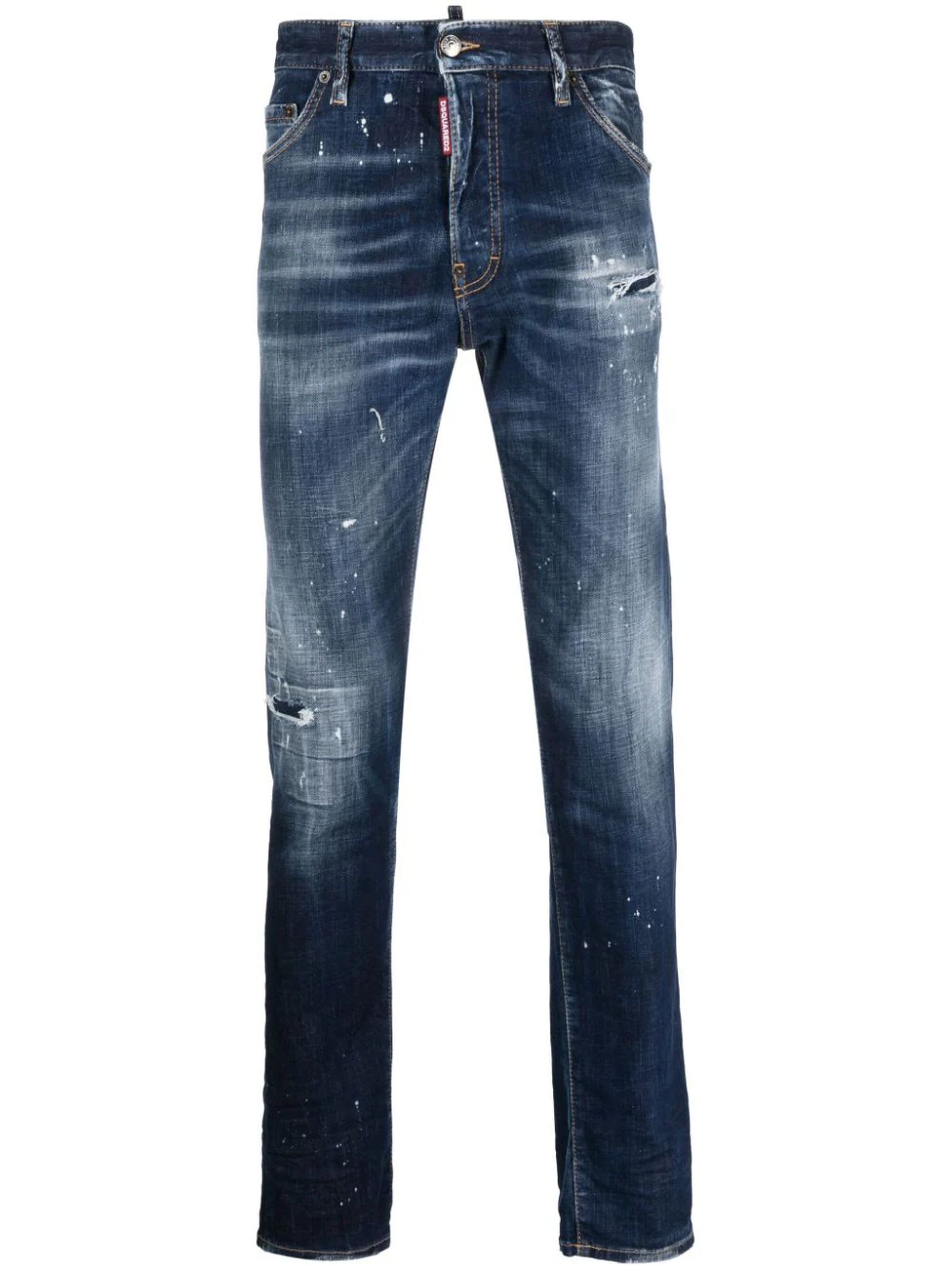 디스퀘어드2 남성 Blue Stretch-Cotton Cool Guy Jeans 13638479